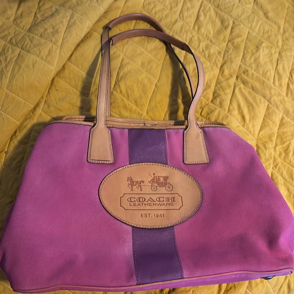 COACH Hamptons Archive 10th Anniversary Canvas Satchel 13490